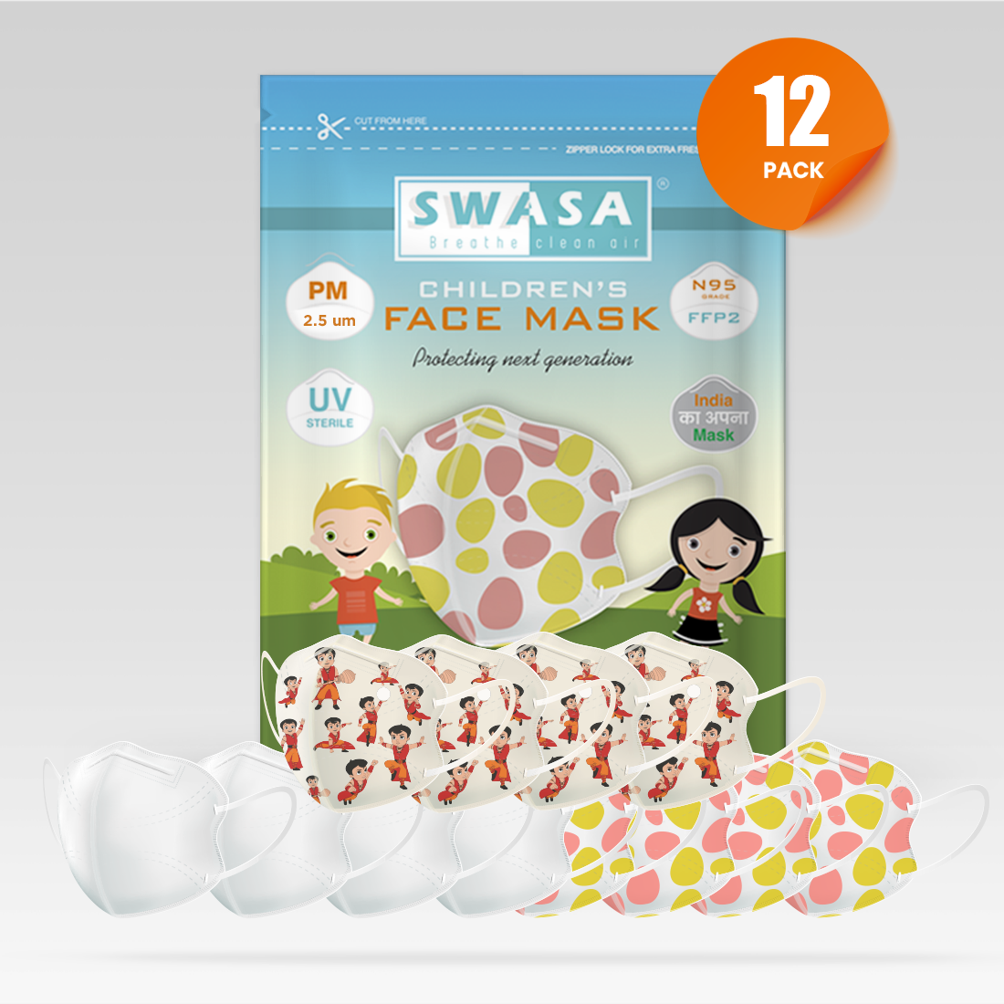 Face Mask pack with Super Bheem 12